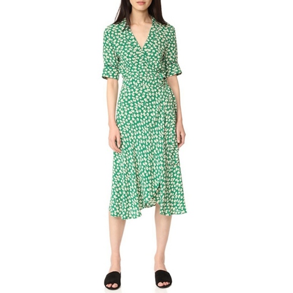 ganni dalton wrap dress